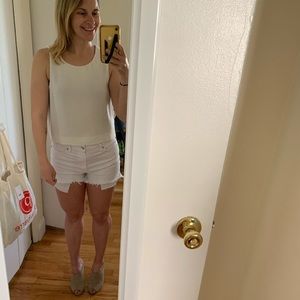 Club Monaco white crop top